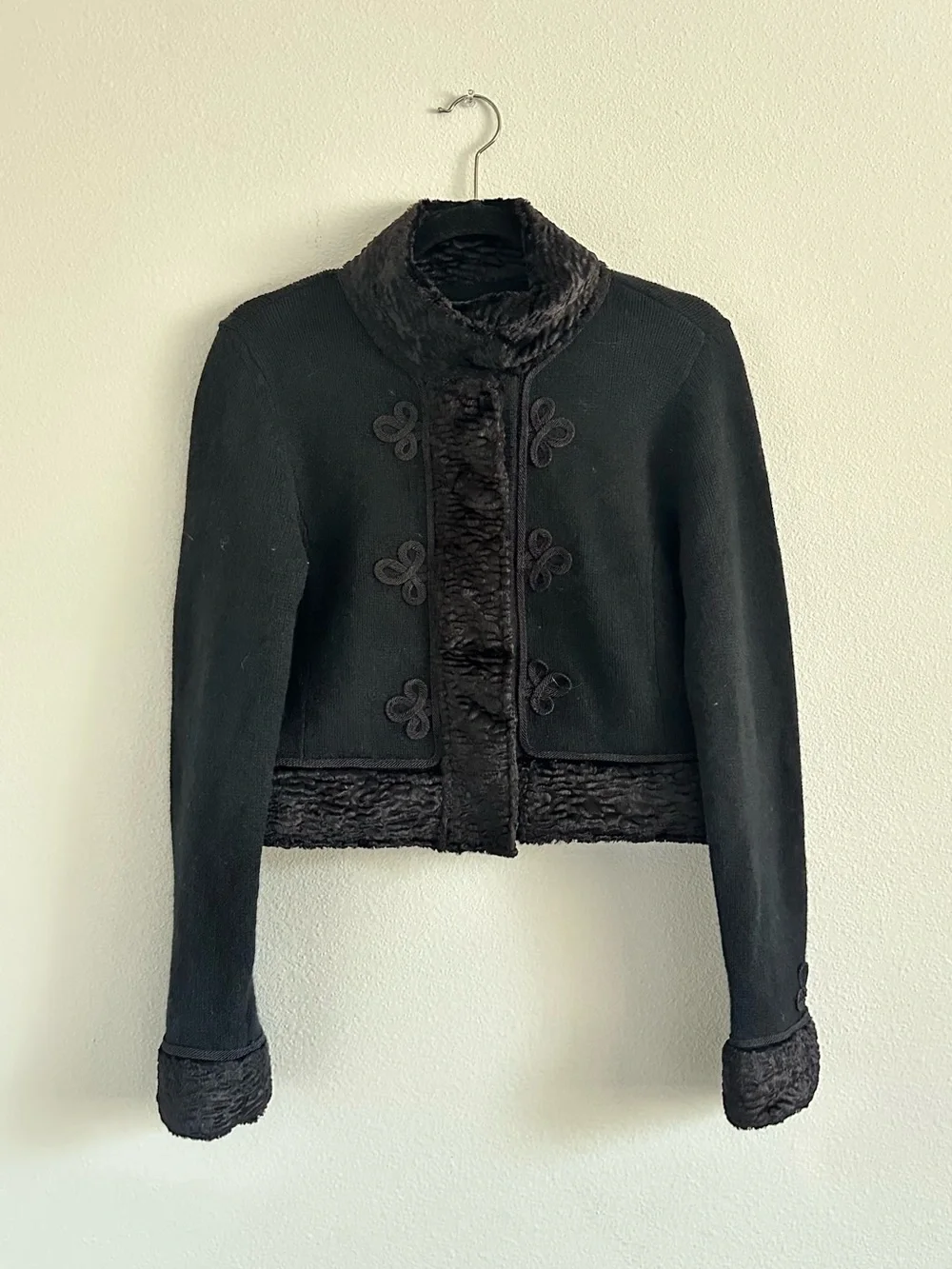 Ralph Lauren Rare Exclusive Lambs Wool Military Knit Jacket Size M Quiet Luxury
